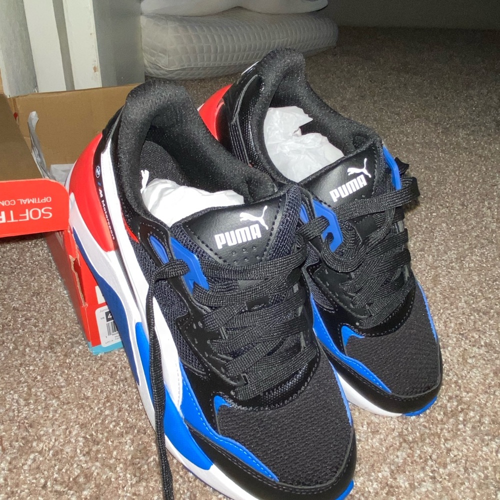 BMW Black and Blue Athletic Sneakers